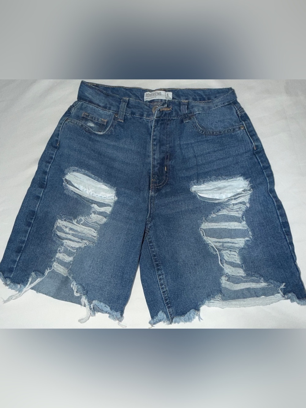 Boyfriend Distressed Blue Denim Men’s Jeans